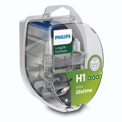 Philips H1 LongLife EcoVision Bis zu 4fache Lebensdauer
