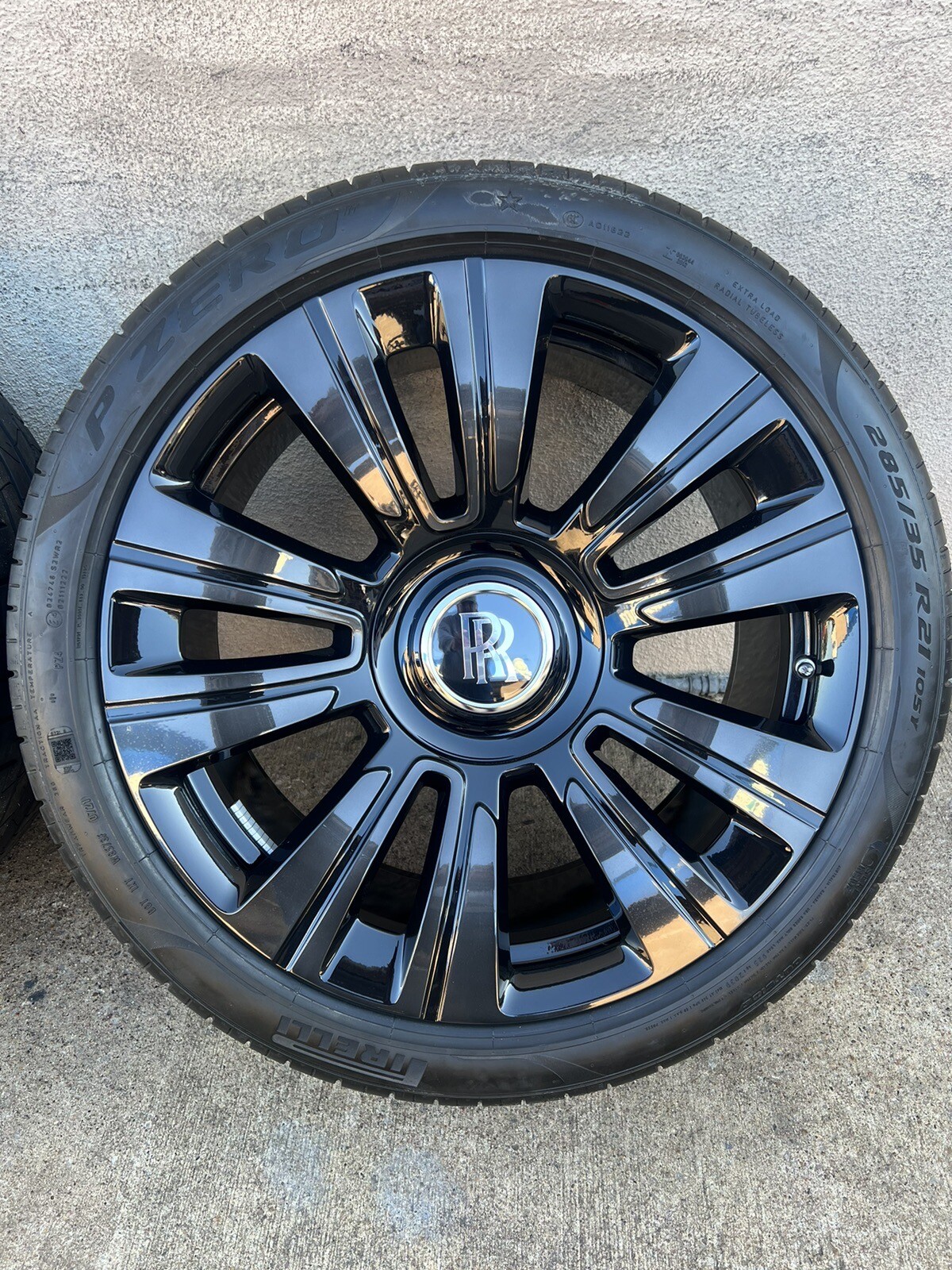 Original 21" Rolls Royce Black OEM Wheels Rims Tires Ghost Wraith Shadow Factory