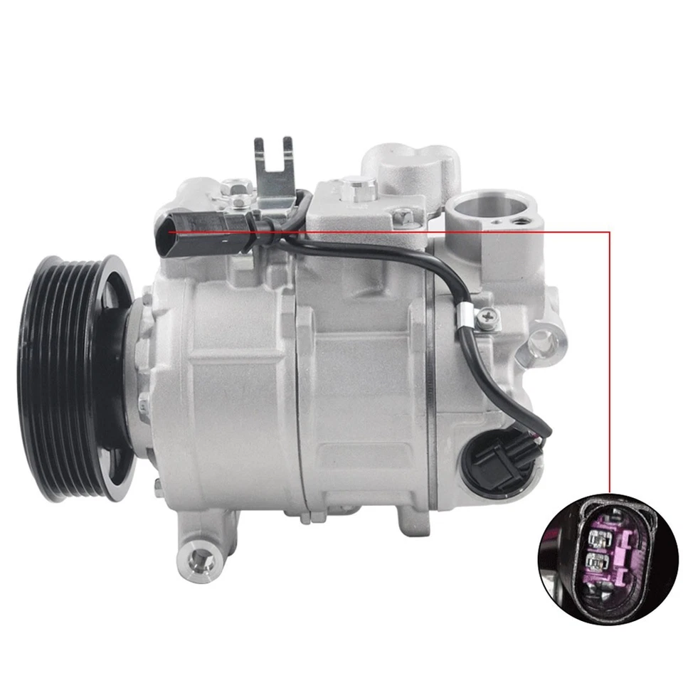 A/C COMPRESSOR FOR VW TRANSPORTER CARAVELLE 7E 7H 7F 7J 09-15 2.0 TDI 7E0820803A - Image 4 of 4