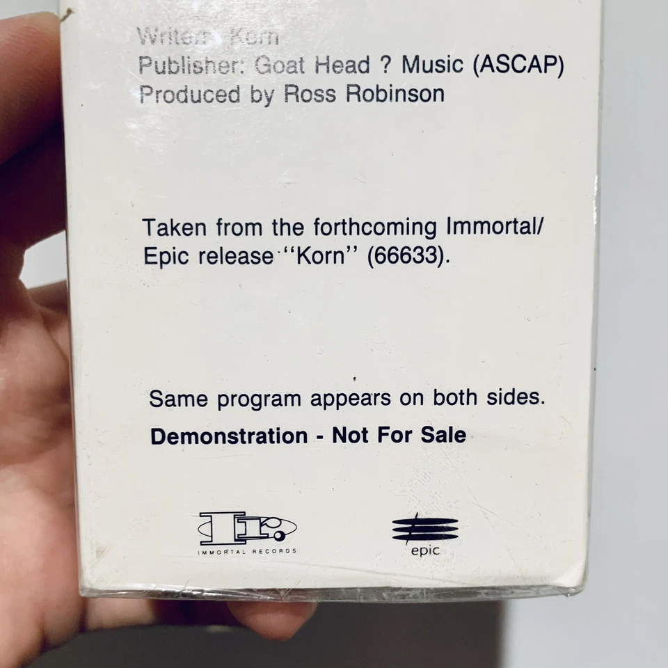 RARE Vintage 1994 Korn DEMO TAPE Cassette promo Tape NEW SEALED Metal 90s - Image 3 of 4