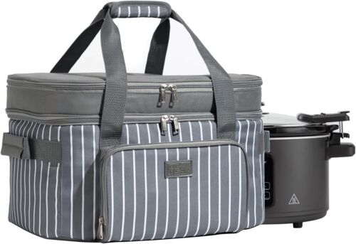 Secure Double Layer Slow Cooker Carrier Bag – Perfect for 6-8 Quart Oval Cookers image