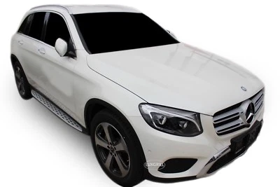 Marche-Pieds Latéraux Aluminium Pour Mercedes GLC X253/C253 Depuis 2015 - Photo 1/4