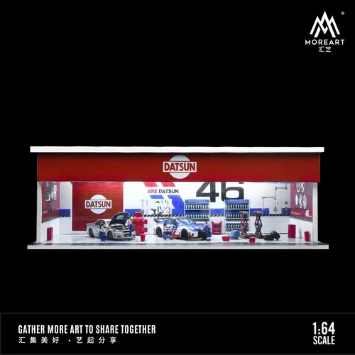 1/64 Diorama Car Garage Model LED Lighting Repair Workshop Scene Display Model - Picture 16 of 60