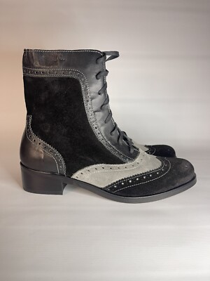 Girotti Womens US 11/ EU 42 Dress Black And Grey Ankle Boots