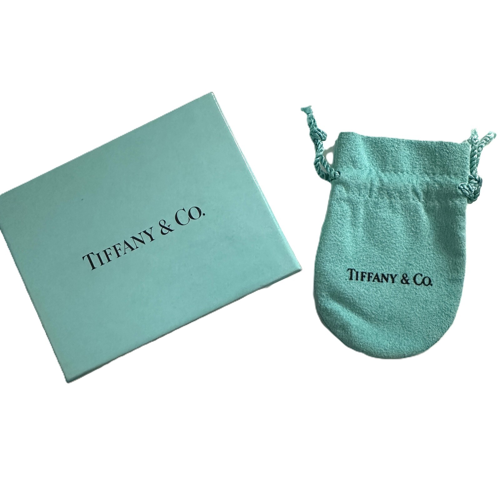 Tiffany & Co 3x3.75 Inch Small Box with Suede Drawstring Pouch