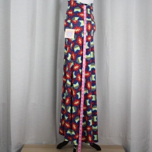 Maxi Falda LuLaRoe Azul Rojo Amarillo Patrón Aqua Para Mujer Talla XXS - Imagen 3 de 8