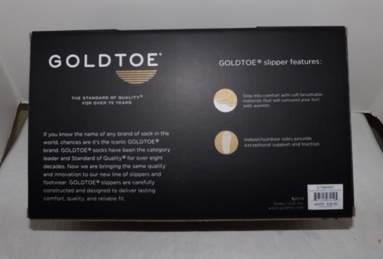 PANTOFOLA D’ORO PANTOFOLE MOCASSINO GOLD GOL da uomo nuove con scatola X LARGE (13) PREZZO AL PUBBLICO CONSIGLIATO: $38 00