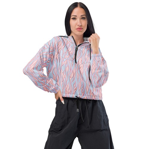 PINK THORN - Women’s cropped windbreaker - Picture 5 of 14