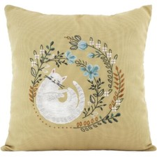 Pillow Counted Cross Stitch Kit Cat DIY