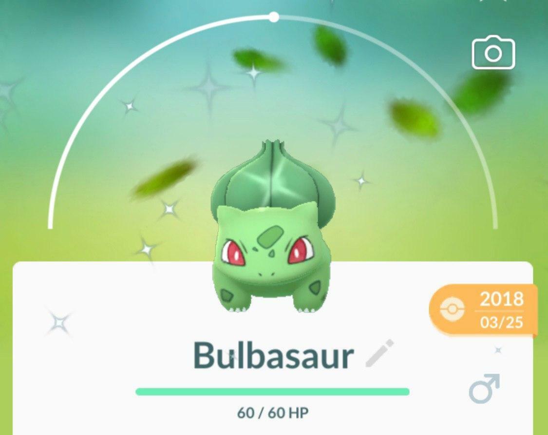 Shiny Bulbasaur via Pokemon Go Community Day!