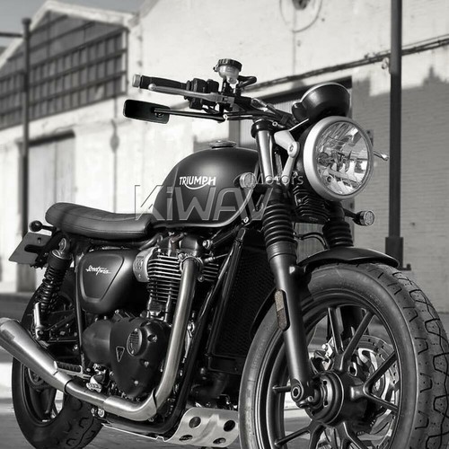 Motorcycle mirrors classic Plus long stem for Harley and Metric 10mm bikes - Picture 4 of 17