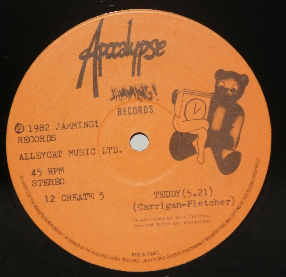 APOCALYPSE Teddy 12" France 1982 Jamming 12CREATE5 Tony Fletcher Paul Weller - Image 2 of 4