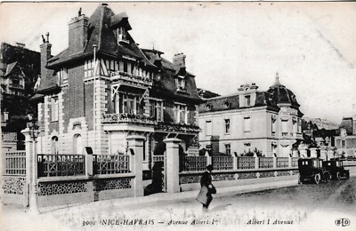 Nizza-Havrais - Avenue Albert I - alte Postkarte