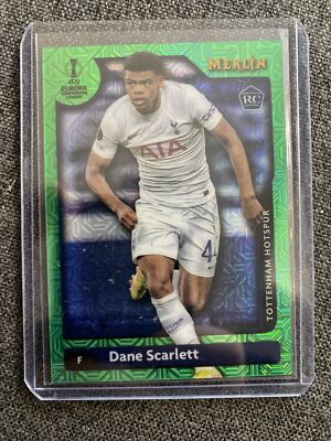 DANE SCARLETT 2021-22 TOPPS MERLIN CHROME SOCCER ROOKIE GREEN MOJO #/99 