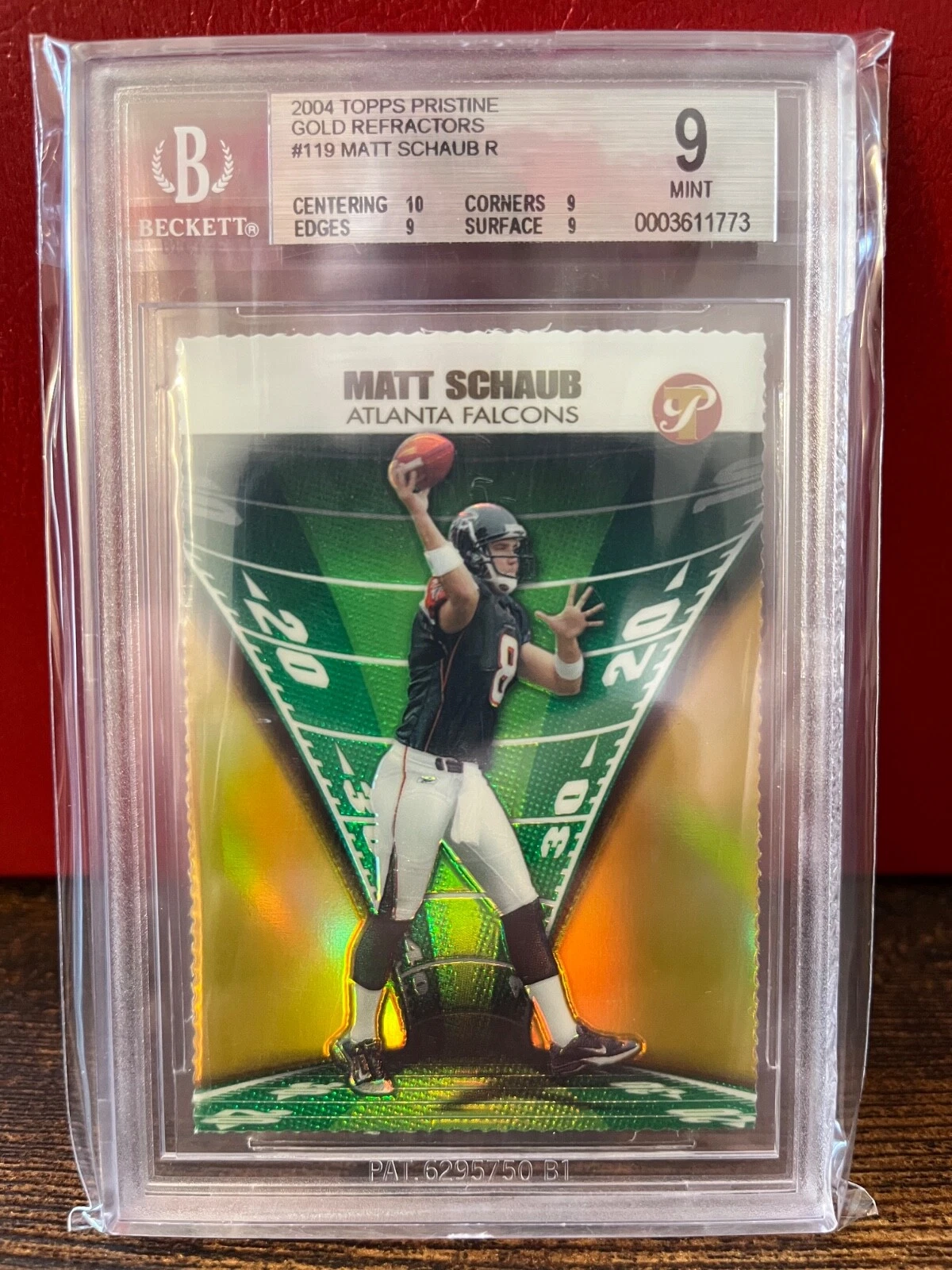 Matt Schaub Topps Pristine #119 Gold Refractor