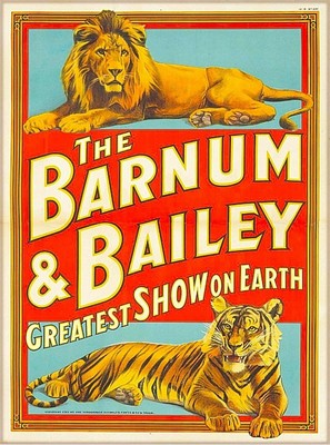 Barnum & Bailey Lions and Tigers Vintage Circus Advertisement Art Print