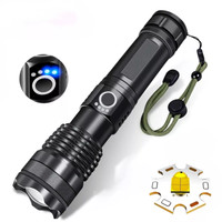 High Powered 12000000Lumens Super Bright Flashlight LED Rechargeable Torch Lamps
