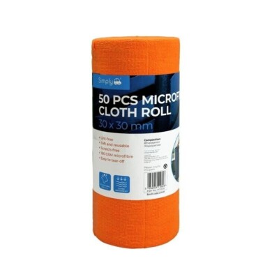 Mikrofaser Abreiß Tuch Rolle 50 Stück Auto Haus Garten Reinigung *ORANGE*