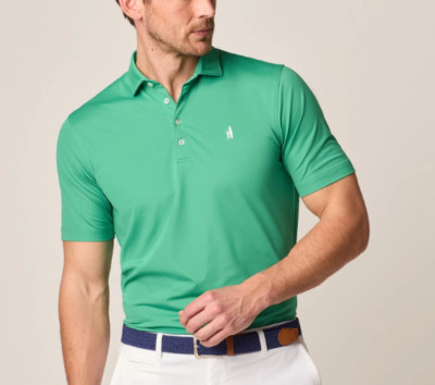 JOHNNIE-O HANGIN' OUT JOLLY GREEN FAIRWAY PERFORMANCE MESH GOLF POLO SHIRT SZ XL