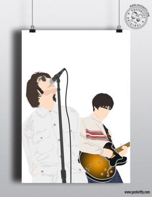 OASIS Knebworth 1996 Live Minimalist Poster Posteritty Gallagher