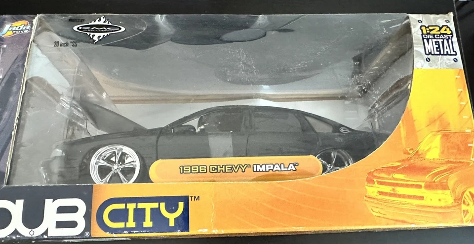 Jada Toy Dub City 1:24 比例 1996 雪佛兰 Impala 模型黑色压铸 — 第 4/4 张图片