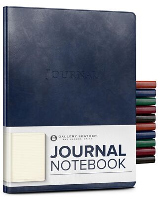 Gallery Leather Journal Notebook - 192 Pages, Softcover, For Men and Women, F...