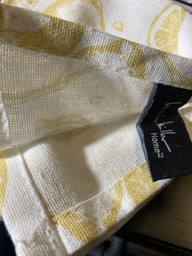 X4 Nicole Miller Home NEW!!! Cotton Napkins LEMON Citrus 18” - Picture 5 of 7
