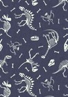 Lewis & Irene - 'Dino Glow' Skeleton bones on dark blue Glow in the Dark
