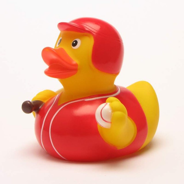 Badeente Baseball rotes Trikot Quietscheentchen Gummiente Plastikente Ente Badeente Baseball rotes Trikot Quietscheentchen Gummiente Plastikente Ente