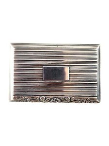 Birmingham England Joseph Willmore 1842 Sterling Silver Snuffbox #18693