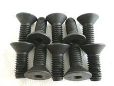 3/8-16 X 1" FLAT HEAD HEX SOCKET CAP SCREWS ALLOY BLACK STEEL - 10 PCS