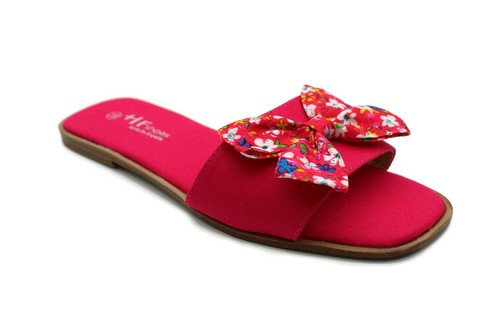 Womens Ladies Flat Sliders Slip On Summer Bow Beach Party Casual Slides Sandals - Picture 5 of 19