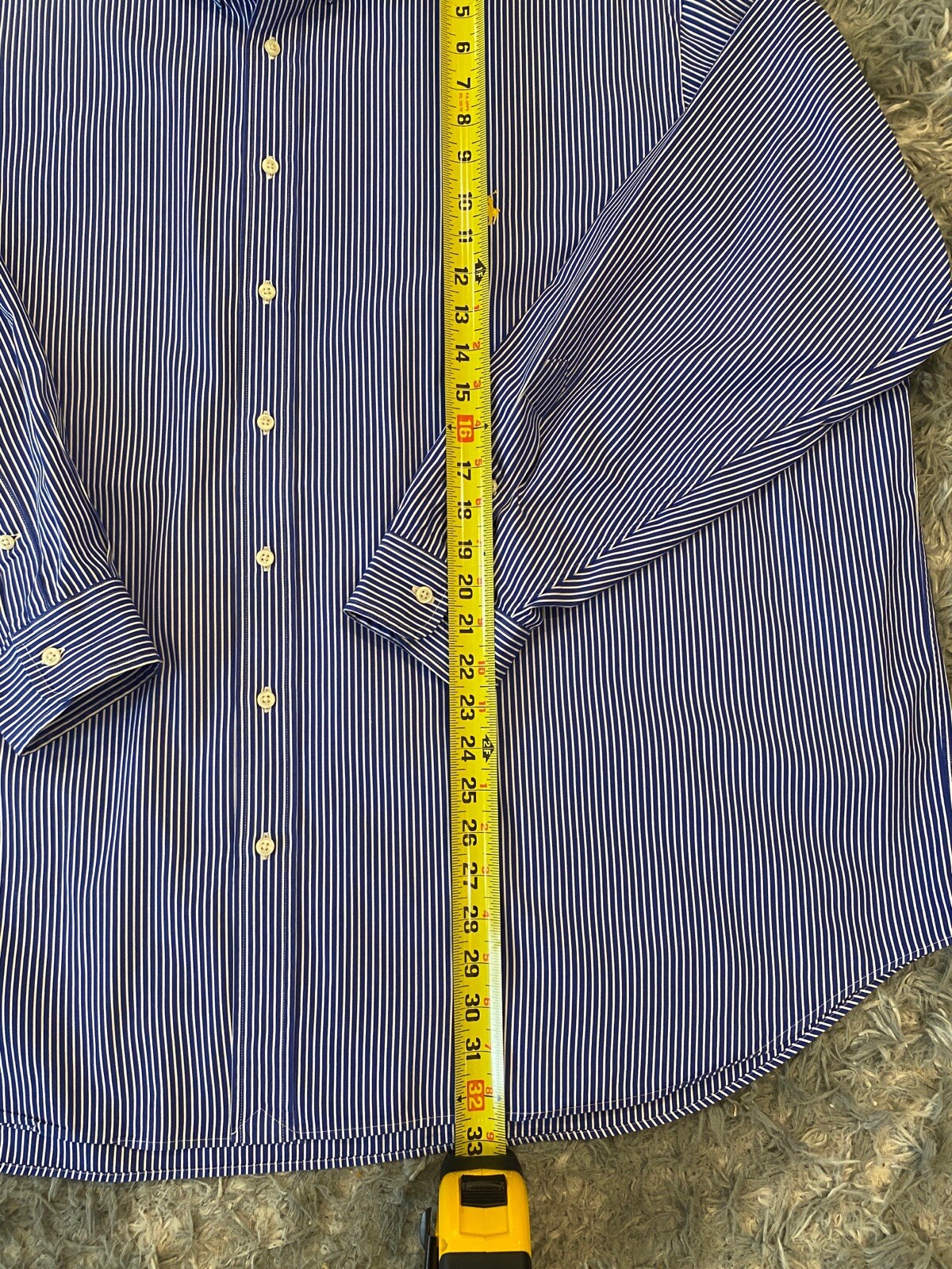 Polo Ralph Lauren Button Down Oxford Shirt Blue Men’s 4XB Big Striped