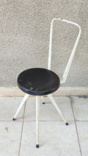 sgabello con schienale industriale vintage anni 60 70 design retro 
