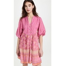 Spell & the Gypsy Small Utopia Tunic Mini Dress Flamingo Pink