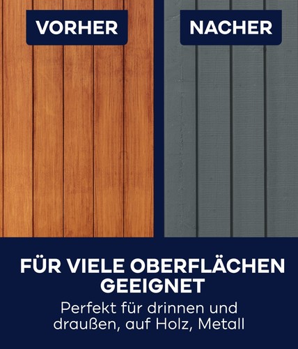 Buntlack 1,5L für ca. 18m² - Silbergrau / Holzfarbe Türenlack Acryllack - Bild 4 von 8