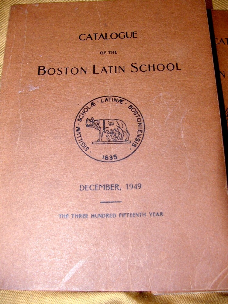 Catalogue of the Boston Latin School 4 Vol. 1949 1952 Founded 1635 eBay