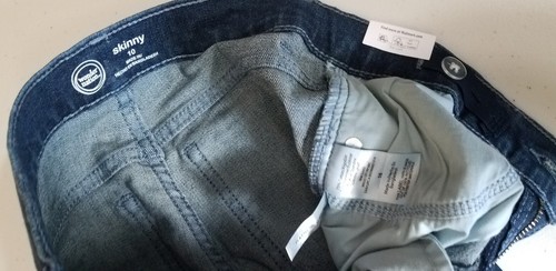 Wonder Nation Jeans Girls Size 10 Blue Mid-rise Skinny Adjust Waist Pants NEW - Picture 2 of 4
