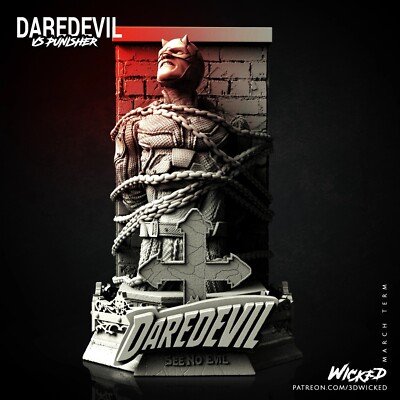 Netflix Daredevil Bust 3D Figure - Marvel MCU- by Wicked | eBay