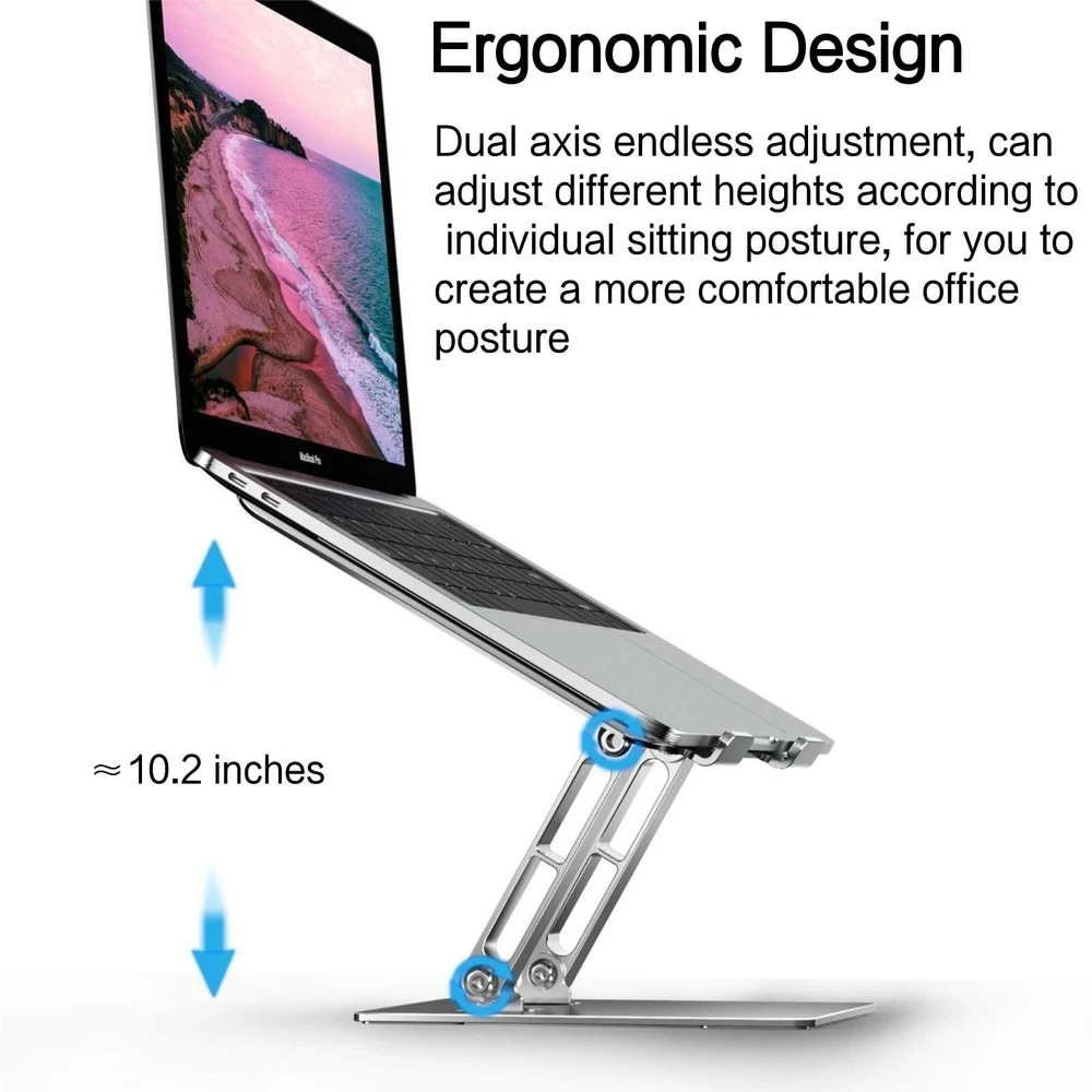Adjustable Foldable 360° Rotating Laptop Stand for Desk