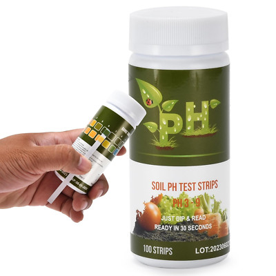 100 Strip Soil Ph Test Kit - Complete Ph Test Checker - Professional Tester for 