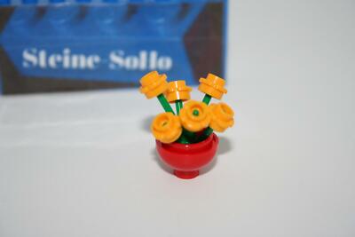 Lego (c) 1x Topfpflanze Set - Zimmerpflanze im Topf - 2x2 - rot / gelb -  MOC -