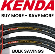 2PAK Kenda Kwick Trax 700 x 35c Road Hybrid Bike Tires Anti Puncture Reflective 