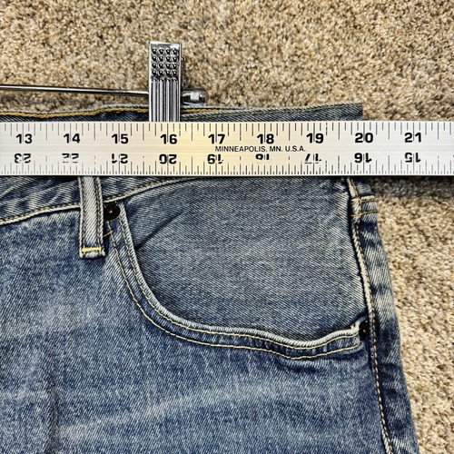 Jeans Levis 501 uomo 40x34 blu dritto elasticizzato bottoni mosca lavaggio medio denim - Foto 7 di 11