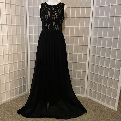 black flowy formal dress