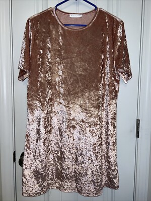 rose gold shirt dress Satin Rose Gold Classy Cup Mini Fit Dress