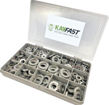 FORM A FLAT WASHERS A4 MARINE STAINLESS M4 M5 M6 M8 M10 M12 WASHER 395 PIECE KIT
