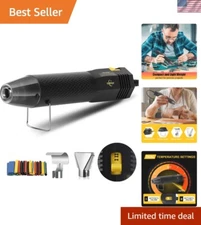 Mini Heat Gun with 6.56FT Long Cable, 350W Dual-Temp 392~662°F Heat Shrink Gu...