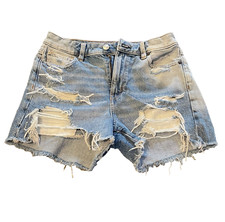 American Eagle Outfitters Cut-off Denim Mom Shorts  Size 0  EUC