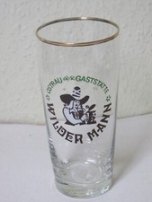 OSTRAU KONSUM GASTST&Auml;TTE " WILDER MANN "- altes DDR Bierglas - ca. 0,25 l
